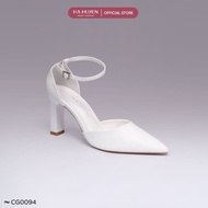 Wedding shoes, ~9p high heels for women HA HUYEN with embellished straps and square heel 8.5cm - CG0