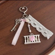 【Through a Garden】Handmade Beaded DIY Girly Ins Keychain Cute Guban Handmade Hanging Chain