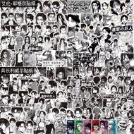 ️ J Attack On Titan Sticker Comic Style Black White Luggage Captain Allen Mikasa Armin Irving Han Ji
