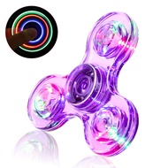 SCIONE Fidget Spinner, Luminous Fidget Toys for Children, LED Crystal Fidget Finger Toy, Hand Fidget