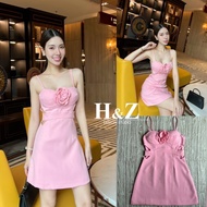 HZ001 Size L H&Z DESIGN STUDIO MiniDress Pink Spaghetti Strap Mini Dress [2PM]