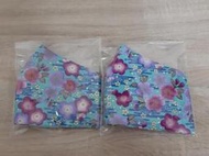 【小茉莉】手作大人立體尖嘴口罩/台灣棉布手作大人鳥嘴防曬口罩→紫藍色花朵