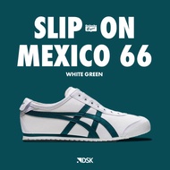 Onitsuka Tiger Slip on Mexico 66 White Green 100% Original Sepatu Slip on Pria Sepatu Slip on Wanita