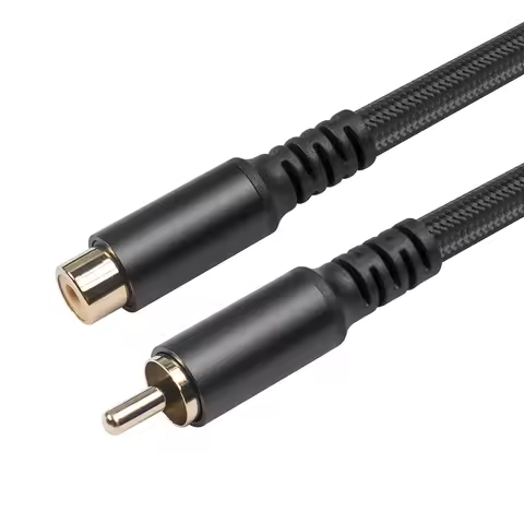 1.8/3/6m RCA Extension Cable Audio AV Cable Wire Cord Video Extension Cable Aluminum Alloy Shell RCA