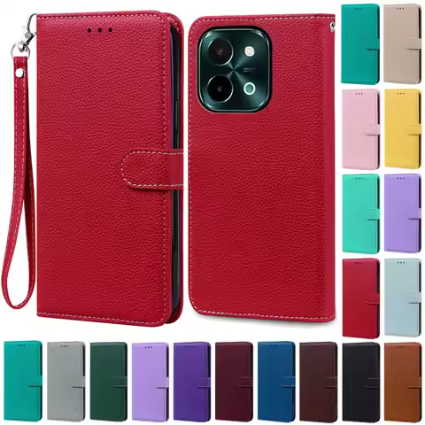 Y28 4G Case For Vivo Y28 4G Case Silicone Soft Leather Wallet Flip Case For Vivo Y28 Case Y 28 Back 