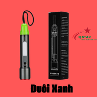 ( Q Star ) Đèn Pin Cầm Tay Siêu Sáng Zoom Xa Gần H25 Full Kim Loại Công Tắc Kép Sáng Cob Có Màn LCD 