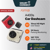 70mai A400 Car DashCam App Control Smart QHD 1440P Rear Cam Night Vision Car Camera Recorder 145 FOV