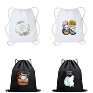 Tas Serut Kanvas Happy Easter Paskah Goodie Bag Souvenir Tas Hampers Kanvas Bingkisan Hari Paskah