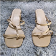 GRL Beige Leather Platform Heels