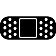 Car Dent Bandaid Decal 2.5"x6" choose color!