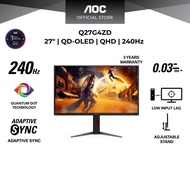 AOC Q27G4ZD 26.5" QHD QD-OLED 0.03ms Gaming Monitor with Adaptive Sync, Display HDR True Black 400