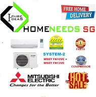 Mitsubishi System 2 (5 TICKS) Starmex ( MSXY FN10VE + MSXY FN13VE ) Aircon  2G20VA2  Multi Split