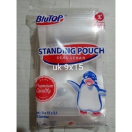 Standing pouch size 9x15 standing clip pouch