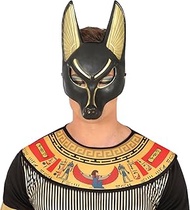 FIESTAS GUIRCA Anubis PVC Mask - Egyptian Costume Accessories - Ideal for Costume Parties, Halloween