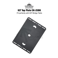 CAMPING MOON CK-25BK-1P IGT Top Plate Bridge Table Flat Burner Lid Cover Stainless Steel Black