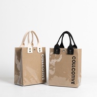 Korean Korean Kraft Paper pvc Transparent Bag Jelly Bag Portable Shopping Bag