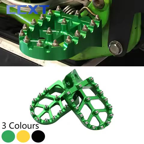 Motorcycle CNC Foot Pegs Footpeg Pedals FootRest For Kawasaki KX65 KX80 kX85 KX100 KX112 KLX140 KLX1