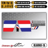 Tem Xe Klara S Vinfast Mẫu Cờ Đức Italy Pháp Performance | KLARAS-15 | Team Decal Rời Hình Dán Xe Má