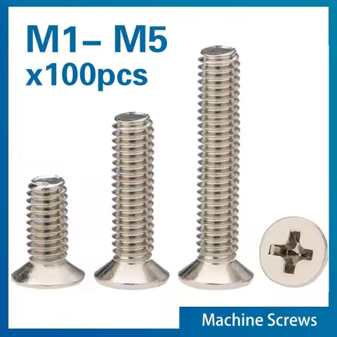 100pcs/lot M1.2 M1.6 M1.7 M2 M2.5 M3 M4 KM Screw Nickel Plated Electronic Repair Screw For DELL SAMS