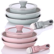 Rogi IH Pot & Frying Pans Cookware Set with Detachable Handle