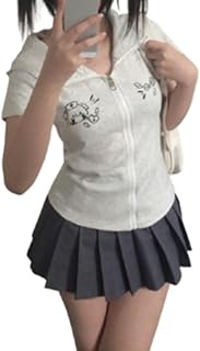 Kawaii Cute Kaomoji Tank Tops Y2k Printed Sleeve Round Neck Crop Top Shoujo Clothes Cutecore Jojifuk