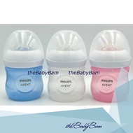 Philips Avent Natural Baby Bottle 4oz / 125ml Solo No Box Clear Pink Blue with 0m+ Natural Response 