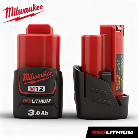 Original Milwaukee M12 battery 12V 3AH, M12HB2, M12HB3 M12-18FC charger 48-11-2402 48-11-2411 Milwau