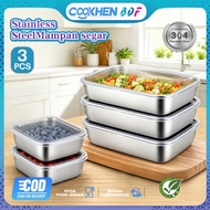 COOKHEN Food Container Stainless Steel Vegetable Container Food Box Stainless Steel 304 Food Storage