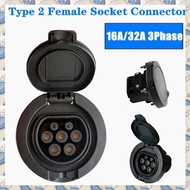 (BVWG) 1 Piece EV Charging Socket Outlet Type 2 Socket Connector IEC 62196-2 32A 3 Phase AC