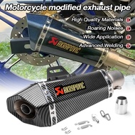 Spot 38-51mm Akrapovic Slant Exhaust Pipe Premium Stainless Steel CanisterPipe Tailpipe Akrapovic