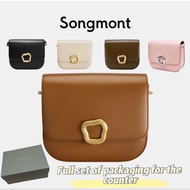 (Songmont) Medium tofu bag in designer leather crossbody small square