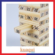 Large Jumbo Smooth Wooden Building Blocks 51 Blocks 4 Dice Games for Children and Adults