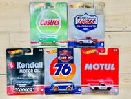 Hobby Store xe mô hình Hot Wheels Premium Vintage Oil ( Castrol T1 - 76 - Motul - Kendall - Lucas ) 