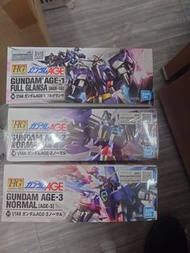 全新 Bandai 高達模型 1/144 HG Gundam Age-1 Full Glansa  / Age-2 Normal / Age-3 Normal