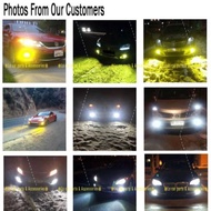 LED Headlight Foglamp 3 Colour Bulb Sport Light Tri Lamp Tone Speed Cob Car Motor Hi Low Fan H1 H3 H
