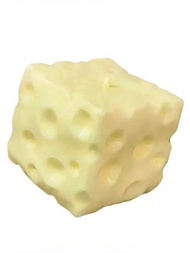 Cheese Jumbo Cube Stress Ball Big Cheese Shapeable Squeeze Ball Non-Bounce Fidget Toy ASMR Sensory A