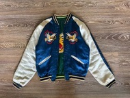 Vintage 40s 50s Japan souvenir jacket 原版 橫須賀 刺繡外套 顏虎 鷹