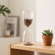 Hourglass with Brown Sand Decorative Glass Hourglass Sand Clock Modern Sandglass Minimalist for Tabl