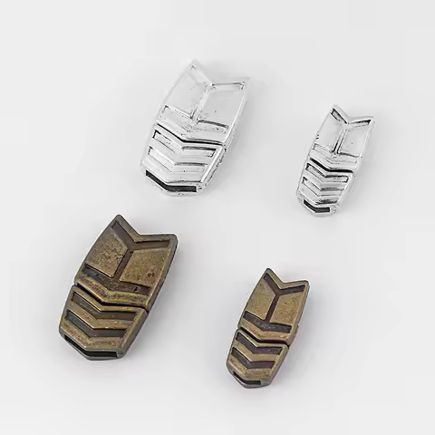 3PC Alloy Strong Magnetic Clasp Carved Fish Arrow Style Leather Cord End Clasp Connector For Diy Jew