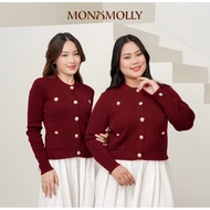 MONOMOLLY knit cardigan red
