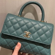 chanel(香奈兒)coco handle S小號24公分荔枝皮晶片