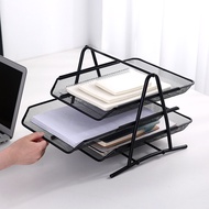Desktop A4File2Layer Organizer Metal Iron Art Three-Layer File Tray Management Rack Stationery Diver