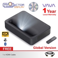 VAVA VA-LT002 4K UHD Laser 6000 Lumens TV Home Theater Ultra Short Throw Projector, Home Cinema Proj