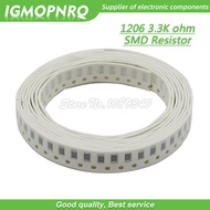 100PCS 1206 SMD Resistor 1% 3.3K ohm chip resistor 0.25W 1/4W 3K3 332 IGMOPNRQ