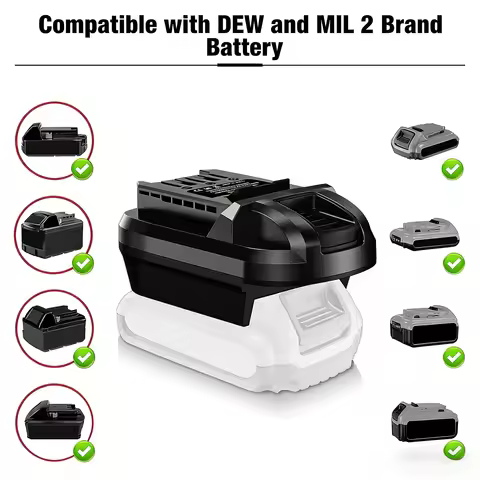 DM20SKL Battery Adapter for Dewalt 20V for Milwaukee 18v Li-ion Battery Convert to for SKIL 20V Powe