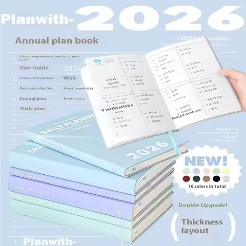 Planwith Agenda 2026 Annual Planner Day Plan Week Notebook Month Plan Kawaii Calendar Memo Schedule