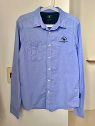 全新聖大保羅Santa Barbara Polo&amp;Racquet 男款藍色襯衫