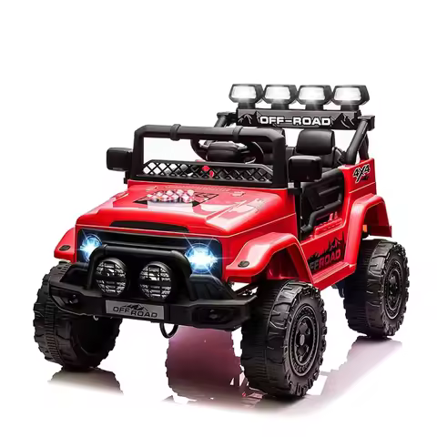 Ride On Truck Car for Kids, 12V Electric Ride On Car with Remote Control, Spring Suspension, Led Lig