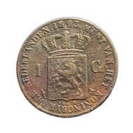 Koin Perak 1 Gulden 1863 Willem III Black Platina Langka