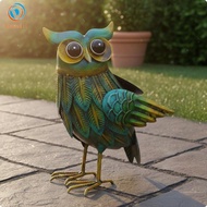 [Dovewill] Metal Feathered Creature Sculpture Handmade Feathered Creature Statue Hand-Painted Creatu